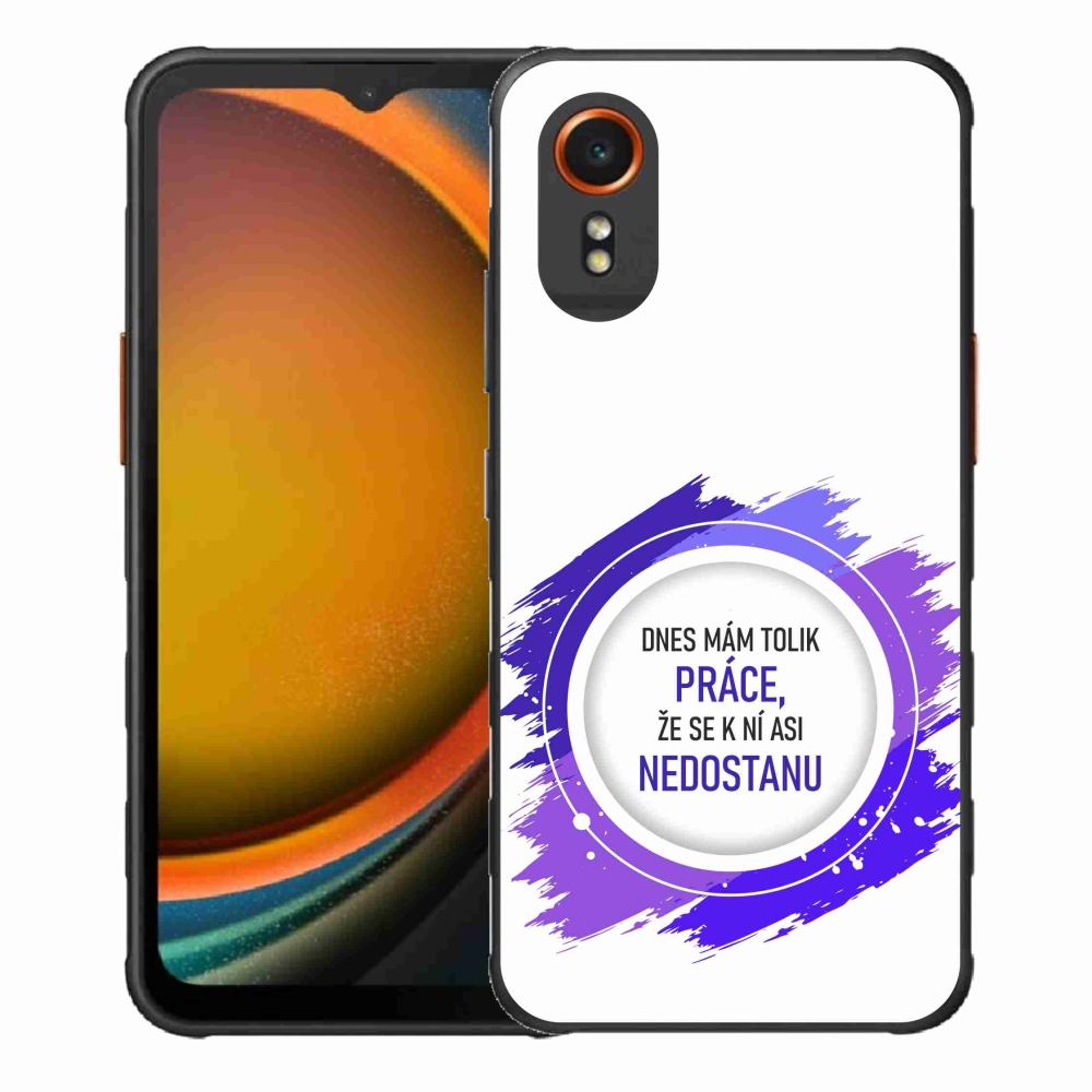 Gélový kryt mmCase na Samsung Galaxy Xcover 7 - vtipný text 6 biele pozadie