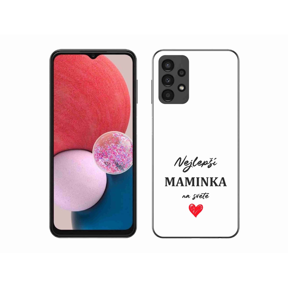 Gélový kryt mmCase na Samsung Galaxy A13 4G - najlepšia mamička 1 biele pozadie