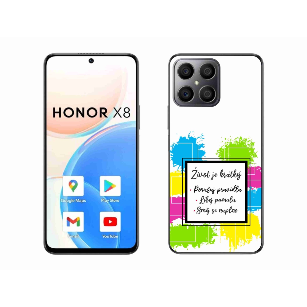 Gélový kryt mmCase na Honor X8 4G - citát 5 biele pozadie