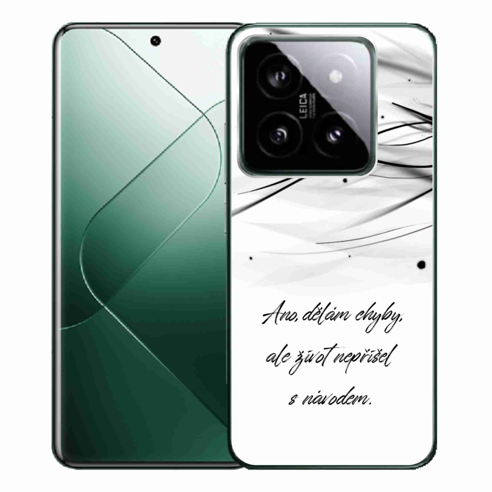 Gélový kryt mmCase na Xiaomi 14 Pro - citát biele pozadie