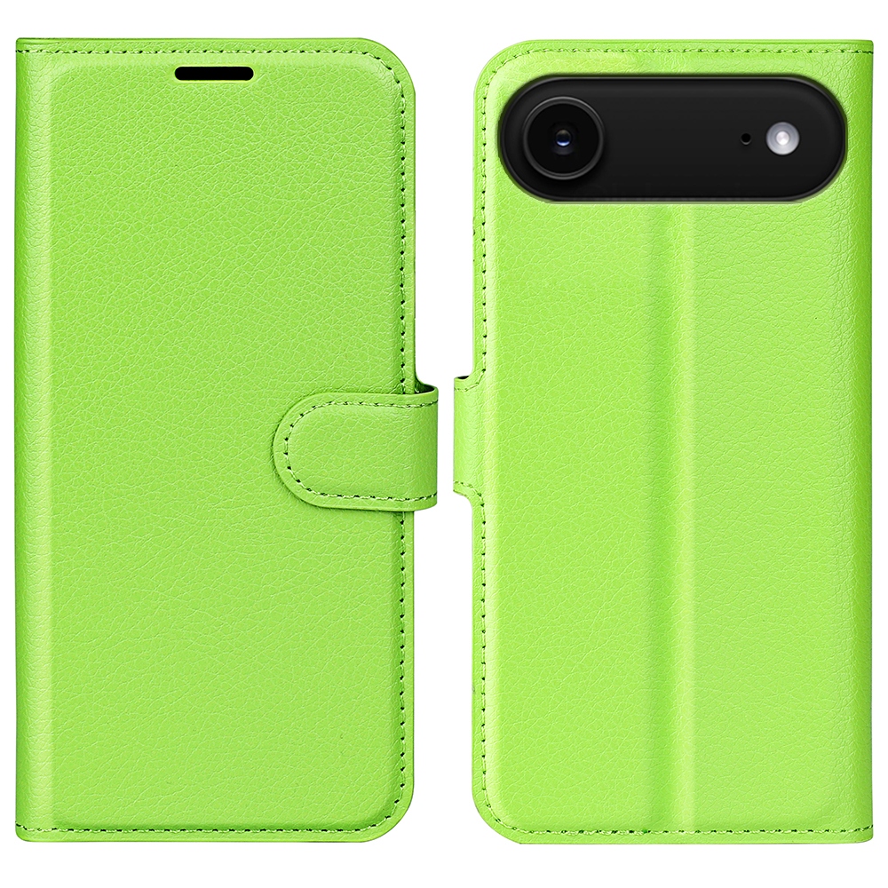 Litchi knižkové púzdro na iPhone 17 Air - zelené