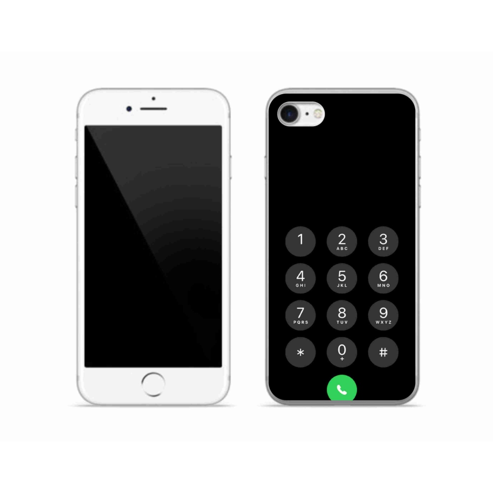 Gélový kryt mmCase na iPhone SE (2022) - čierny číselník