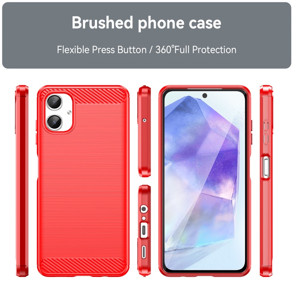 Carbon odolný gélový obal na Samsung Galaxy A06 4G - červený