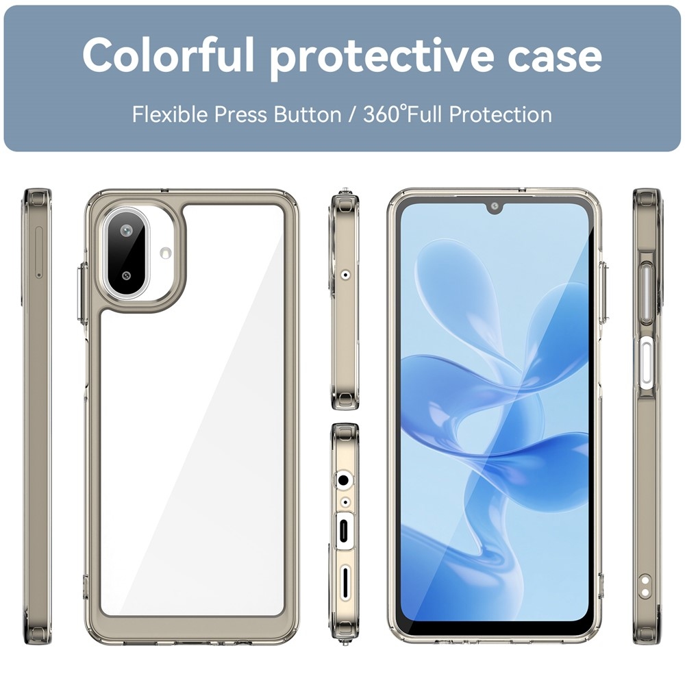 Gélový obal s pevným chrbtom na Samsung Galaxy A07 4G - šedý