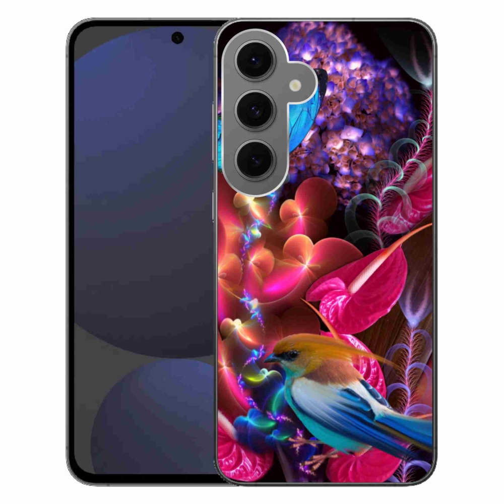 Gélový kryt mmCase na Samsung Galaxy S24 FE - farebné kvety
