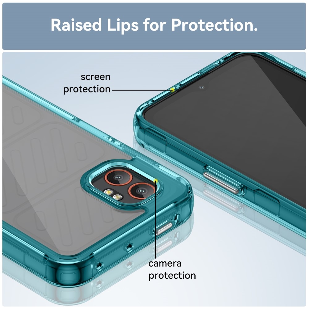 Gélový obal s pevným chrbtom na Samsung Galaxy Xcover 7 Pro - svetlomodrý