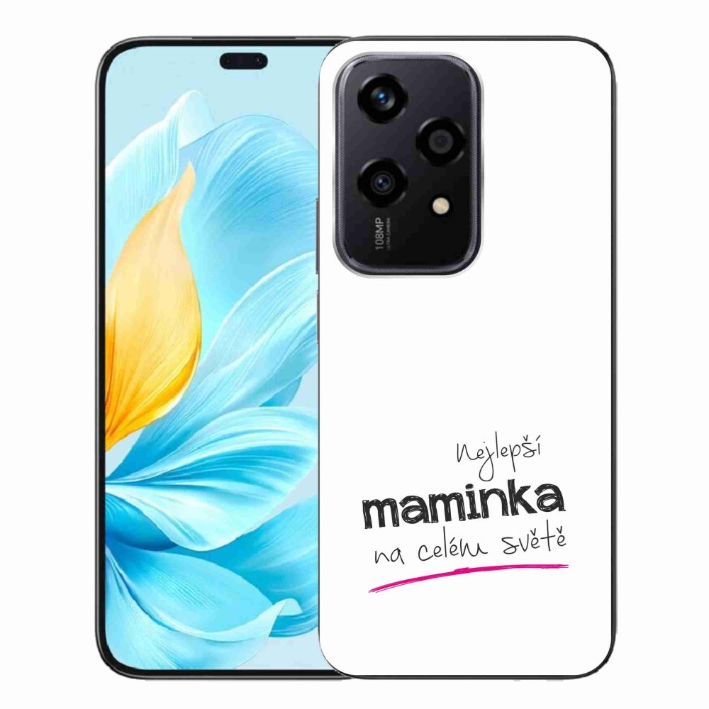Gélový kryt mmCase na Honor 200 Lite 5G - najlepšia mamička 4 biele pozadie