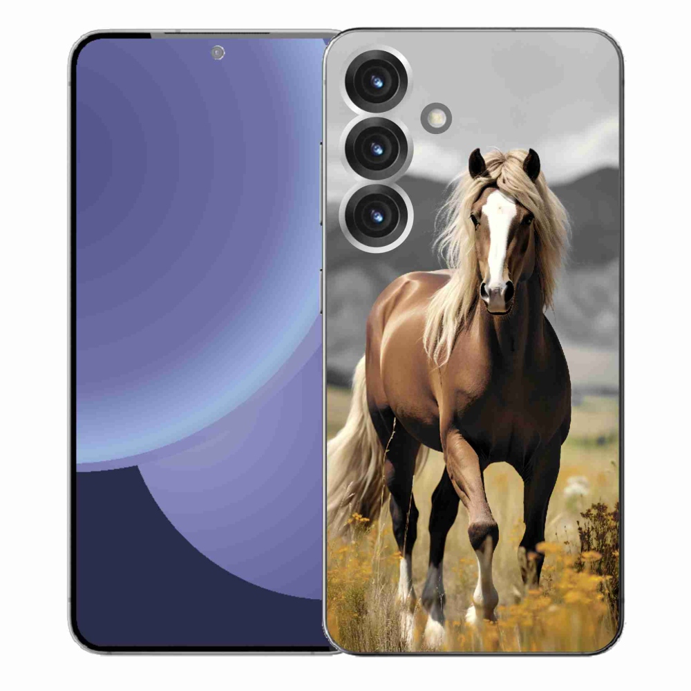 Gélový kryt mmCase na Samsung Galaxy S25+ - hnedý kôň 1
