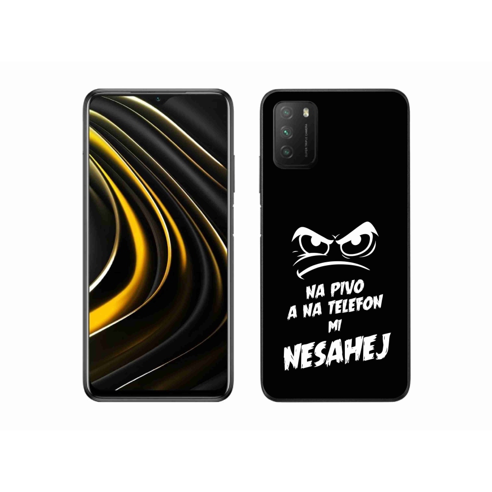 Gélový kryt mmCase na Xiaomi Poco M3 - pivný motív 2 čierne pozadie