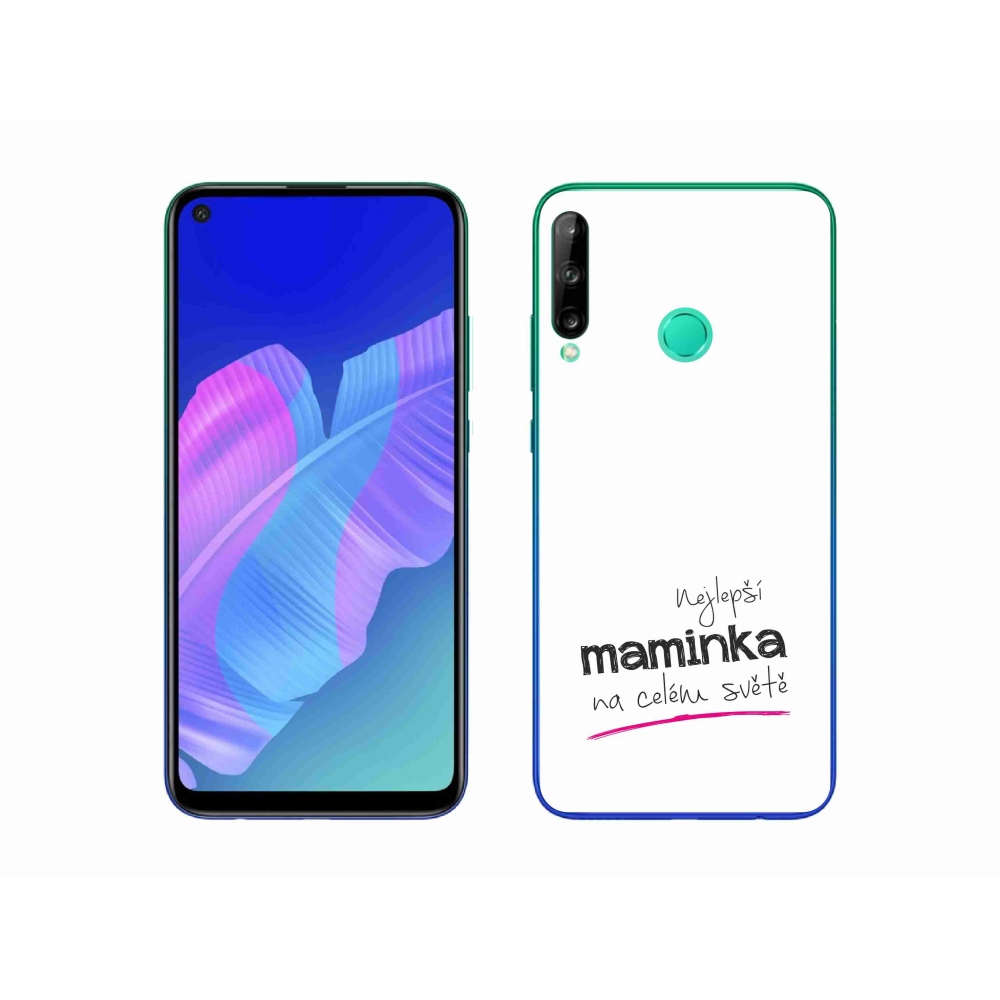 Gélový kryt mmCase na Huawei P40 Lite E - najlepšia mamička 4 biele pozadie