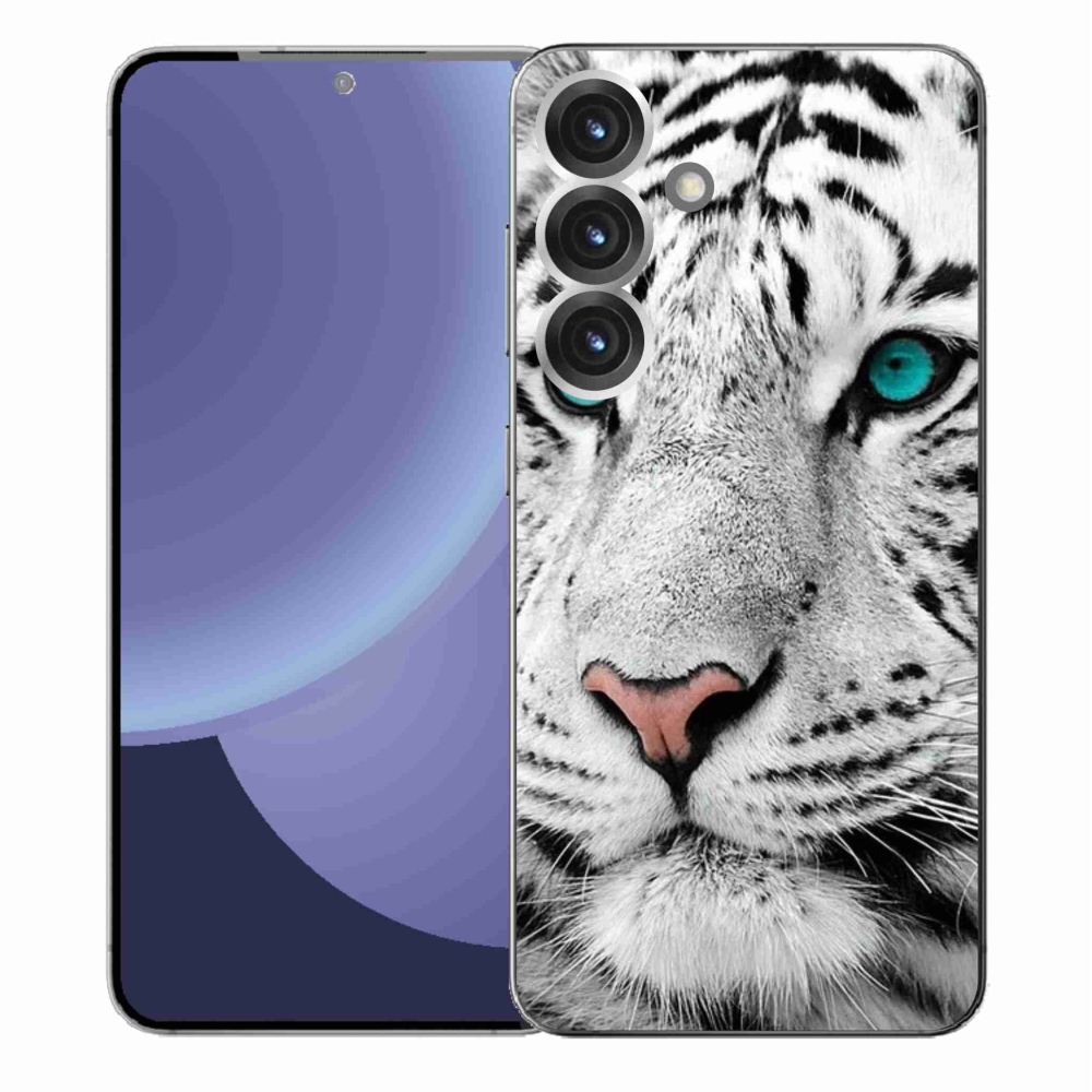 Gélový kryt mmCase na Samsung Galaxy S25+ - biely tiger