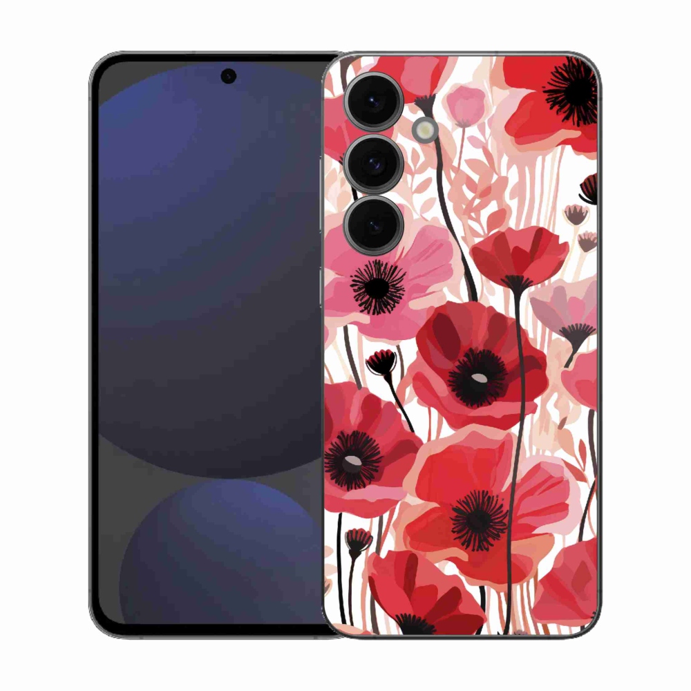 Gélový kryt mmCase na Samsung Galaxy S25 FE - vlčí mak 1