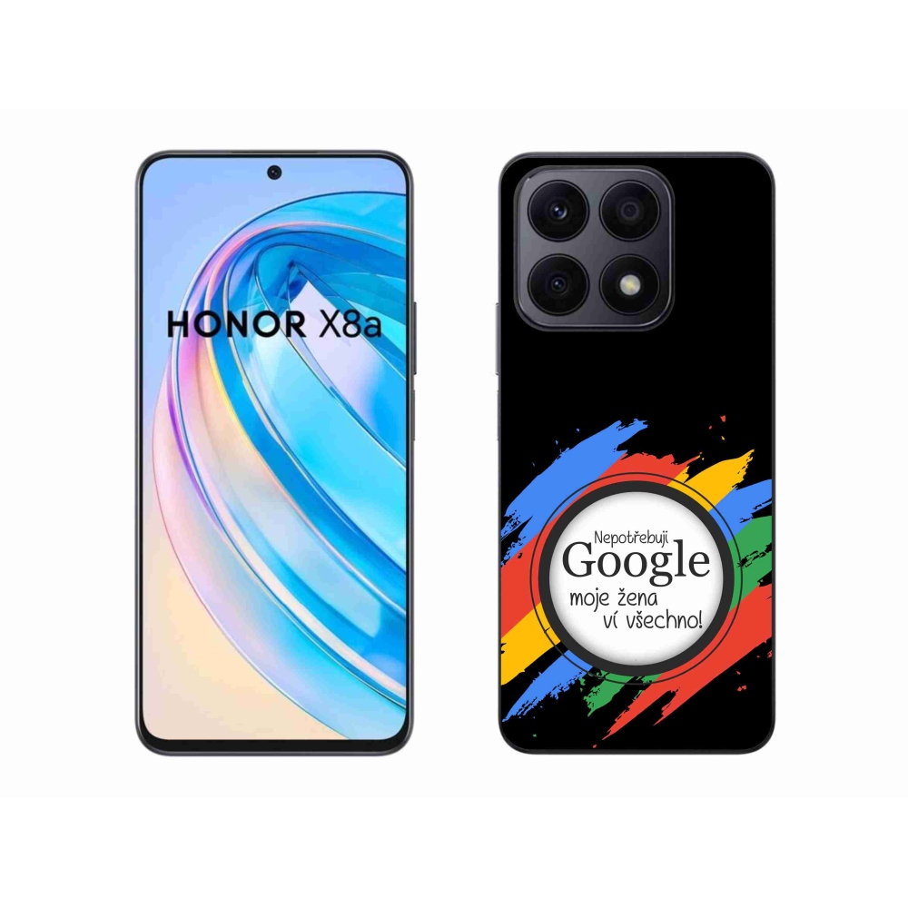Gélový kryt mmCase na Honor X8a - žena vie všetko čierne pozadie