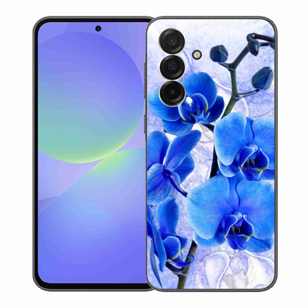 Gélový kryt mmCase na Samsung Galaxy A36 5G - modré kvety