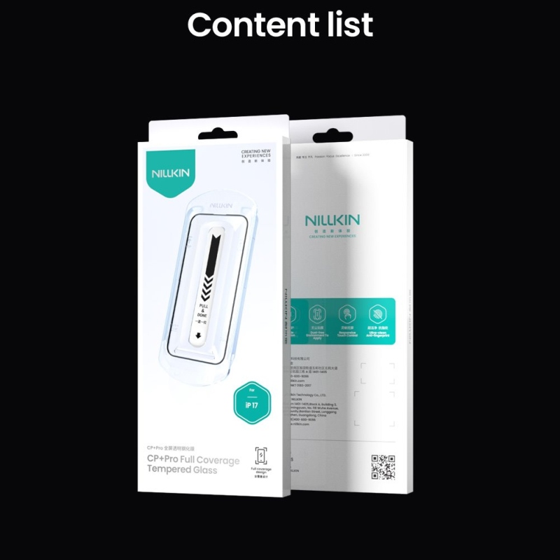 Nillkin Tvrdené sklo 2.5D CP+ PRO Black pre Apple iPhone 17 (s aplikátorom)