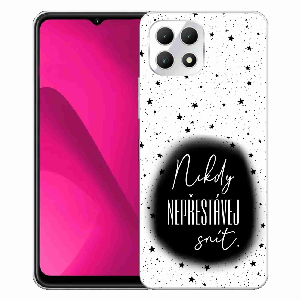Gélový kryt mmCase na T-Mobile T Phone 2 - citát 1 čiernobiele pozadie