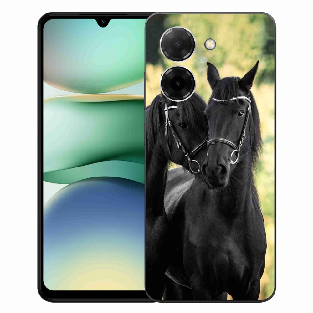 Gélový kryt mmCase na Xiaomi Redmi A5 (171.7x77.8x8.3mm) - dva čierne kone