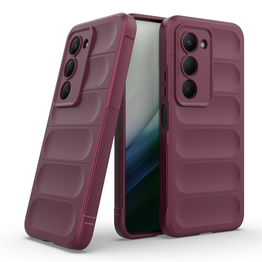 Rugg odolný gélový obal na Xiaomi Redmi 15 5G (169mm) - vínový