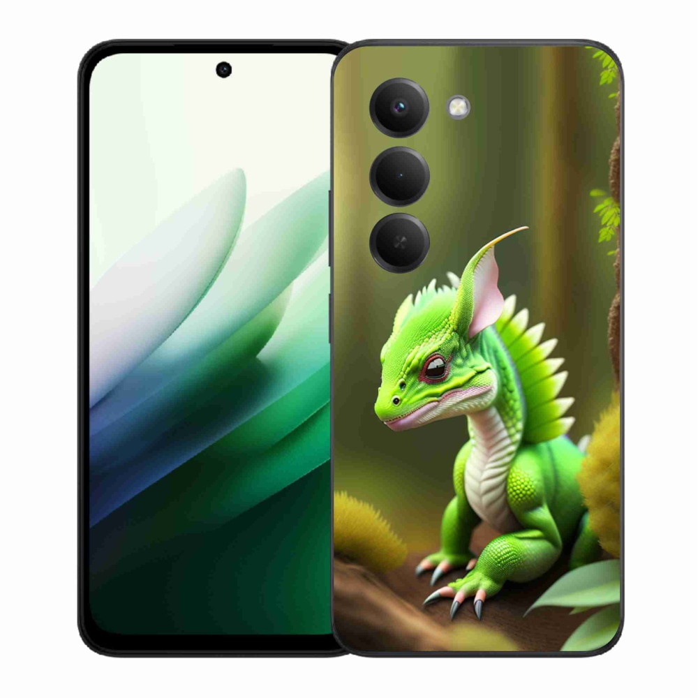 Gélový kryt mmCase na Xiaomi Redmi 15 5G (169mm) - zelený dráčik