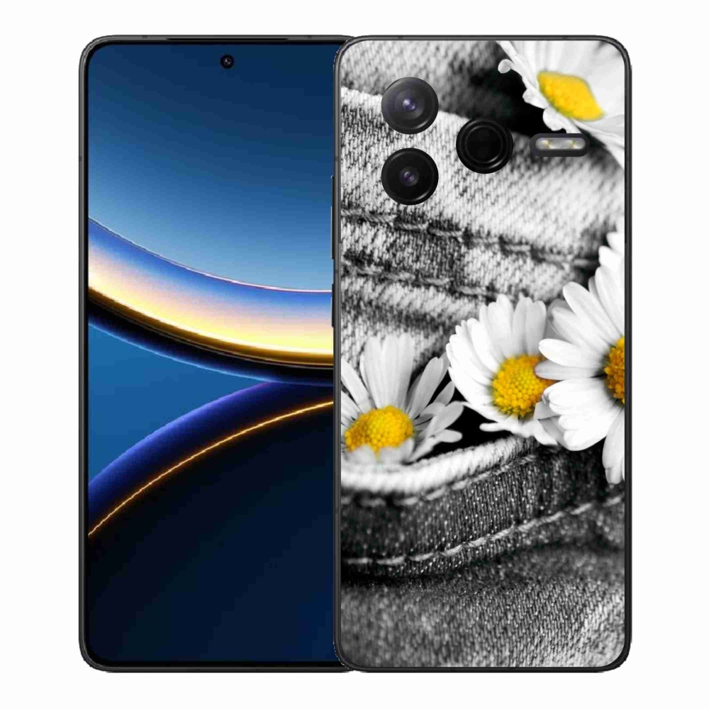 Gélový kryt mmCase na Xiaomi Poco F7 Pro - margaréty