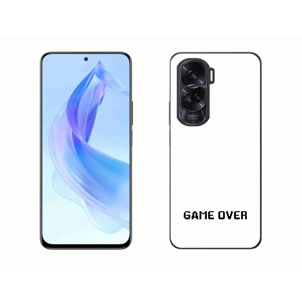 Gélový kryt mmCase na Honor 90 Lite - game over biele pozadie