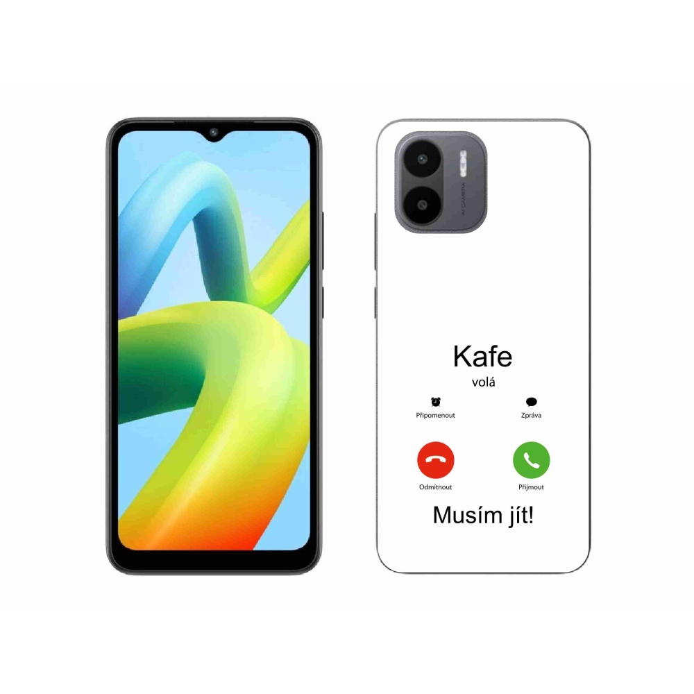 Gélový kryt mmCase na Xiaomi Redmi A1 - káva volá biele pozadie