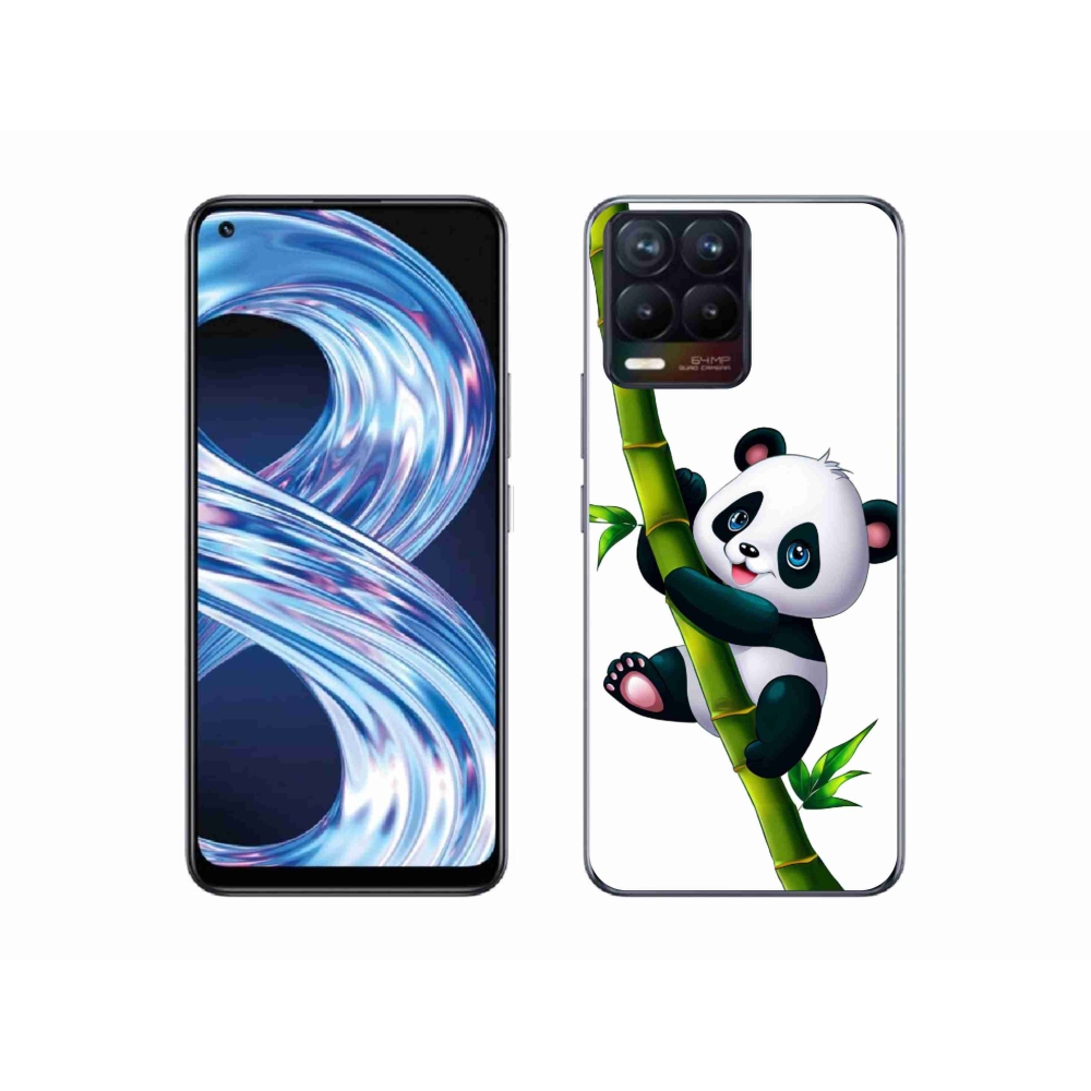 Gélový kryt mmCase na Realme 8 Pro - panda na bambuse