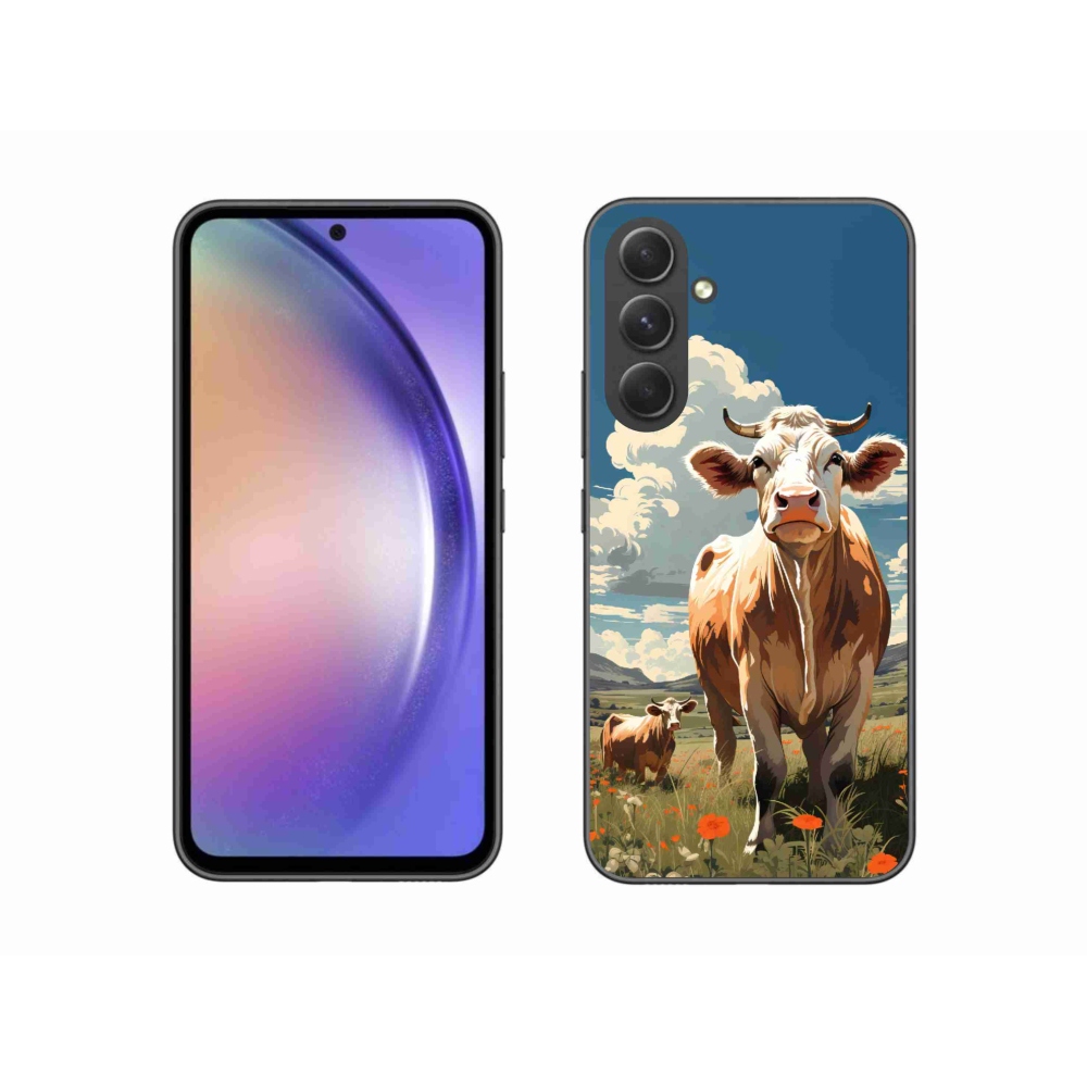 Gélový kryt mmCase na Samsung Galaxy A54 5G - kravy na lúke