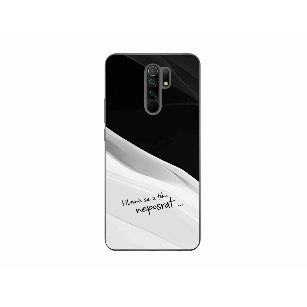 Gélový kryt mmCase na Xiaomi Redmi 9 - vtipný text 13 bieločierne pozadie
