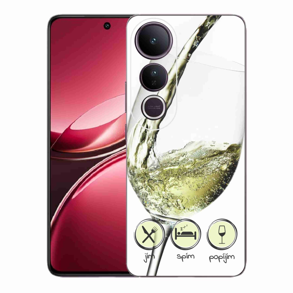 Gélový kryt mmCase na Vivo V50 Lite 4G/5G - pohár vína bielej