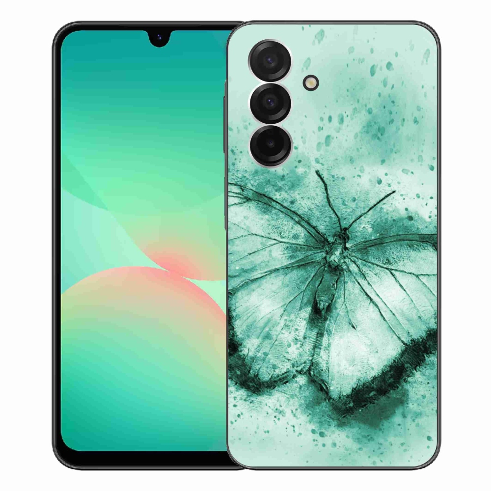 Gélový kryt mmCase na Samsung Galaxy A26 5G - zelený motýľ
