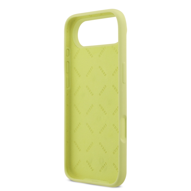Guess Liquid Silicone 4G Metal Logo Zadný kryt pre iPhone Air Yellow