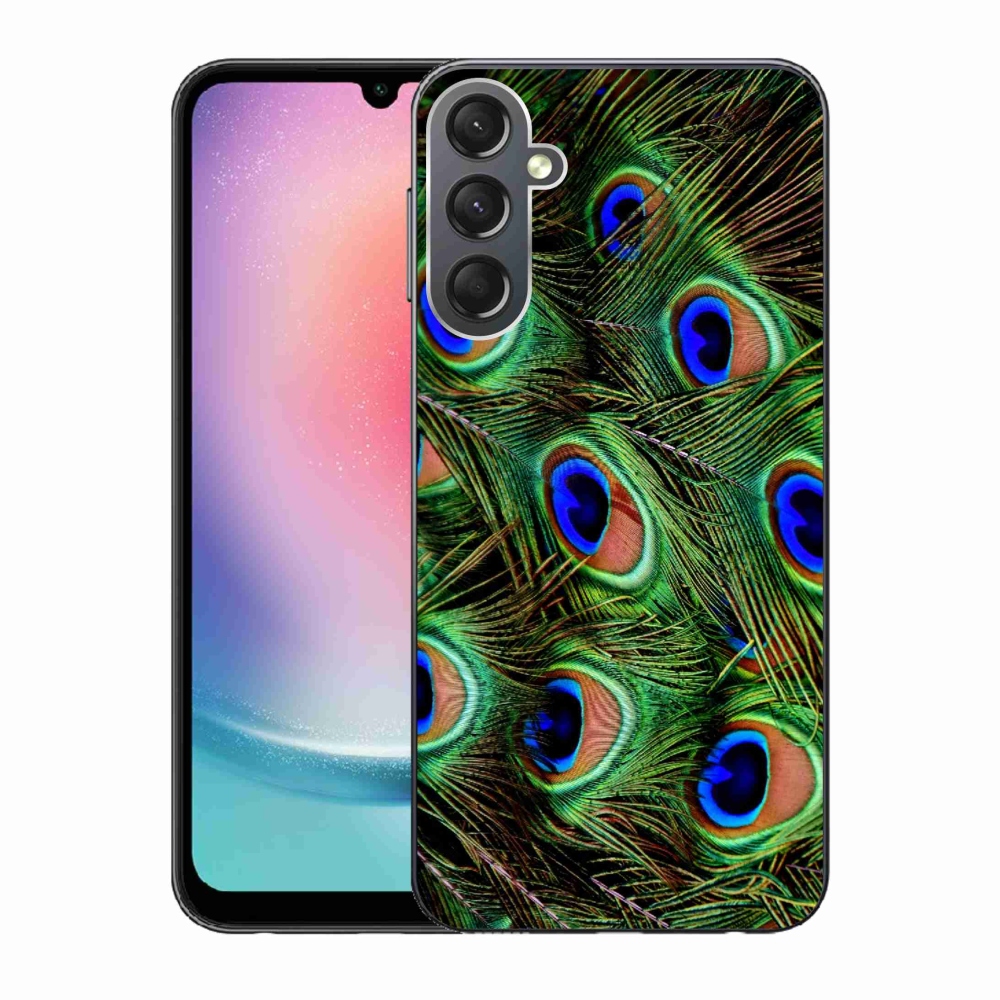 Gélový kryt mmCase na Samsung Galaxy A24 - pávie perie