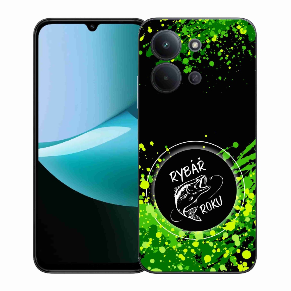Gélový kryt mmCase na Xiaomi Redmi 15C 4G (171mm)/Poco C85 4G (171mm) - rybár roku čierne pozadie