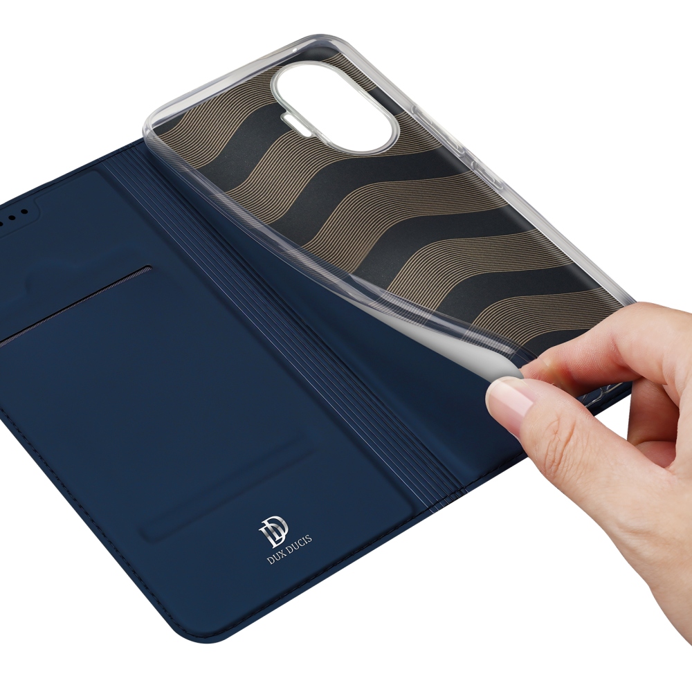 DUX knižkové puzdro na Xiaomi Poco F7 5G - tmavomodré