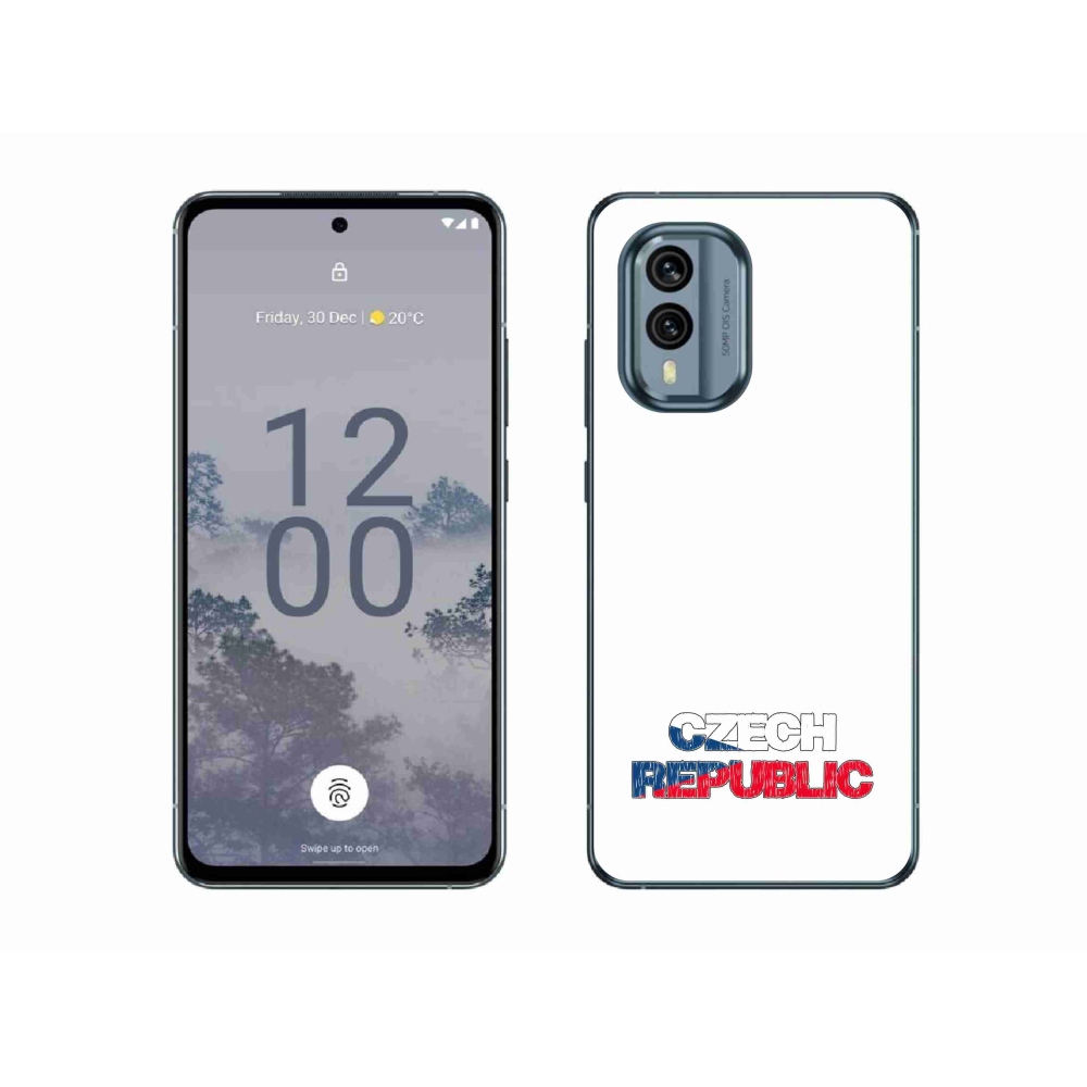 Gélový kryt mmCase na Nokia X30 5G - Czech Republic biele pozadie