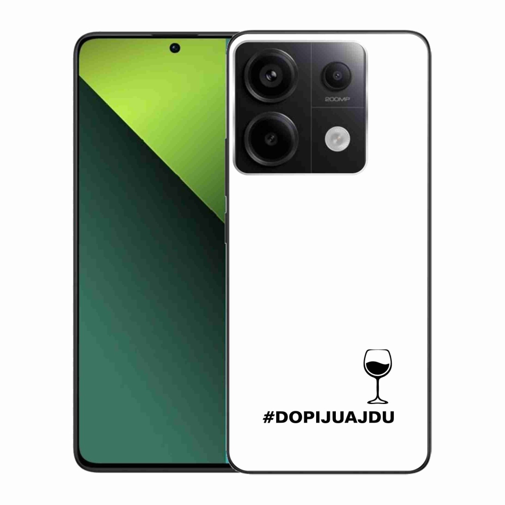 Gélový kryt mmCase na Xiaomi Redmi Note 13 Pro 5G/Poco X6 5G - vínny motív biele pozadie