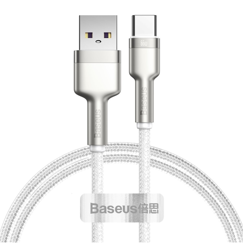 Baseus Cafule Metal Series Dátový Kábel USB-USB-C 66W 1m White
