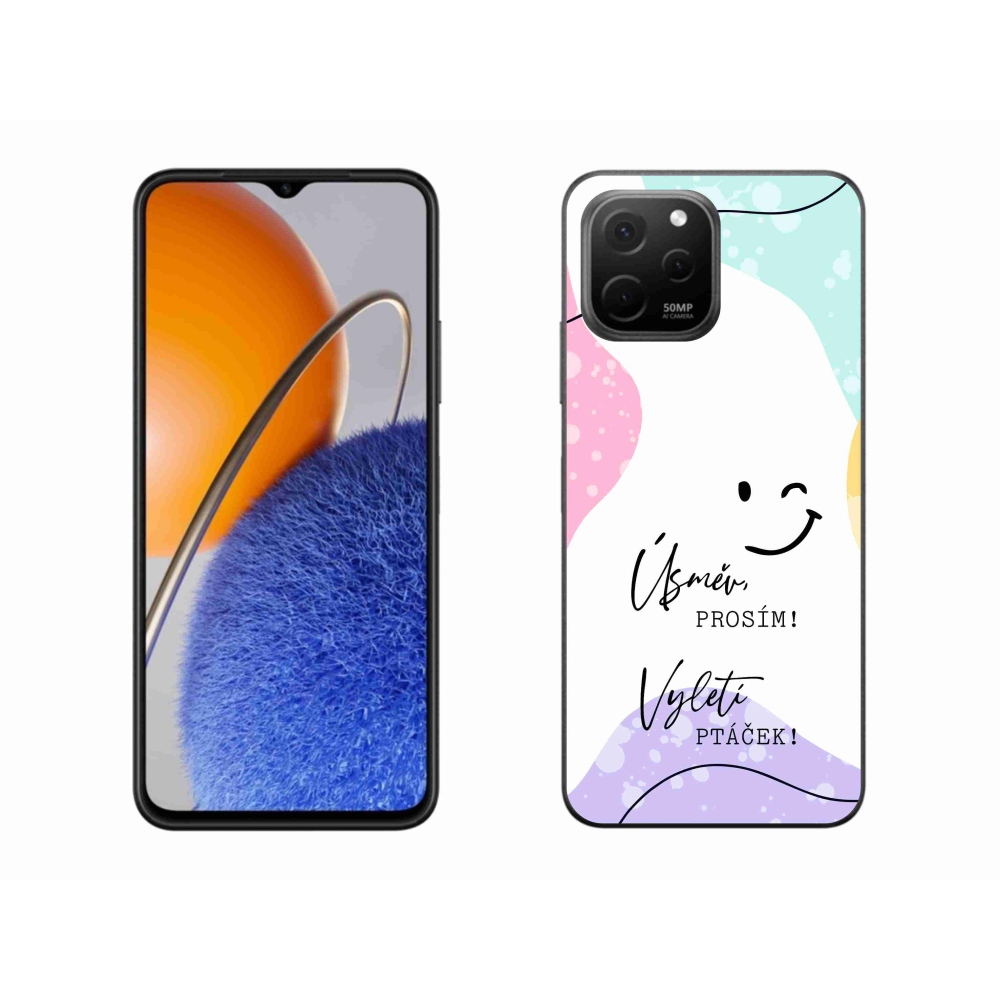 Gélový kryt mmCase na Huawei Nova Y61 - vtipný text 4 biele pozadie