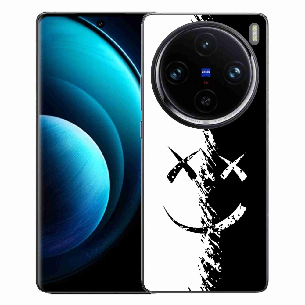 Gélový kryt mmCase na Vivo X100 Pro 5G - čiernobiely smajlík