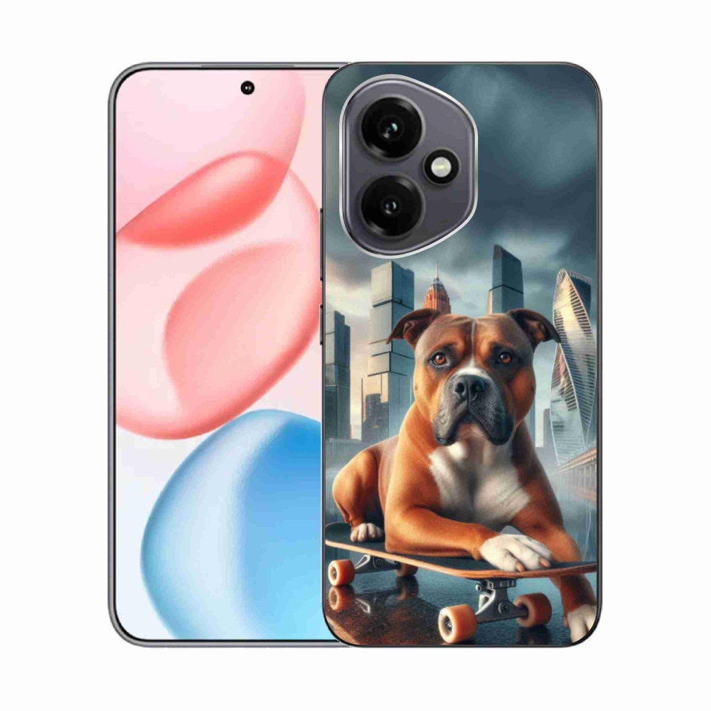 Gélový kryt mmCase na Honor 400 - pes na skateboarde