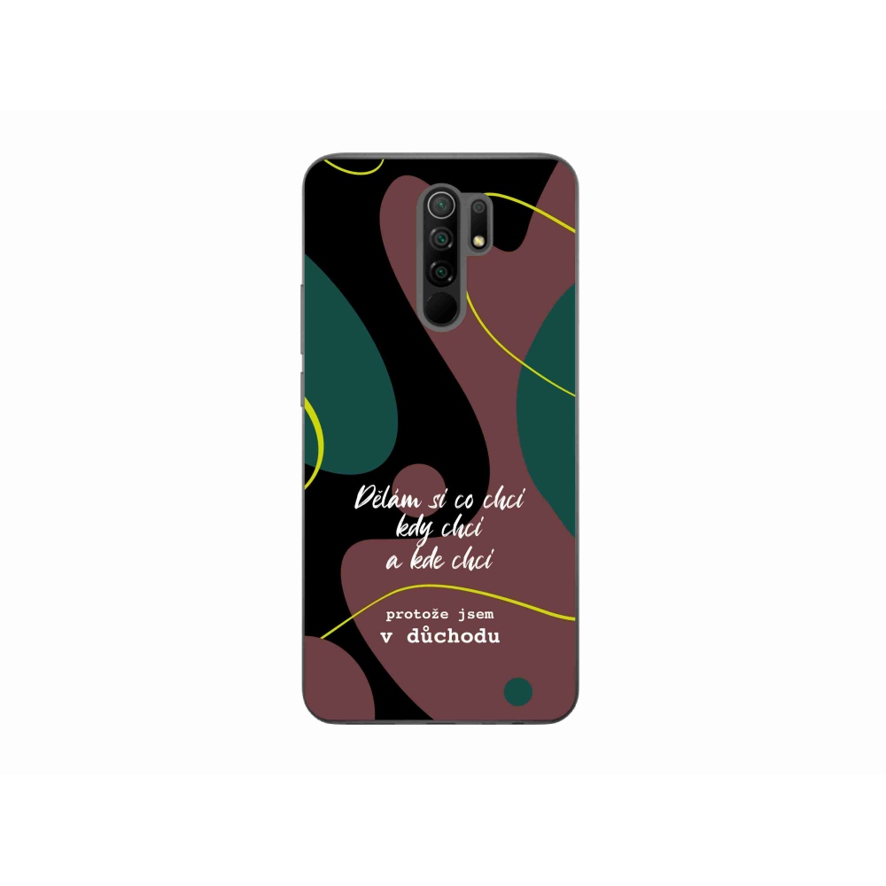 Gélový kryt mmCase na Xiaomi Redmi 9 - vtipný text 10 čierne pozadie