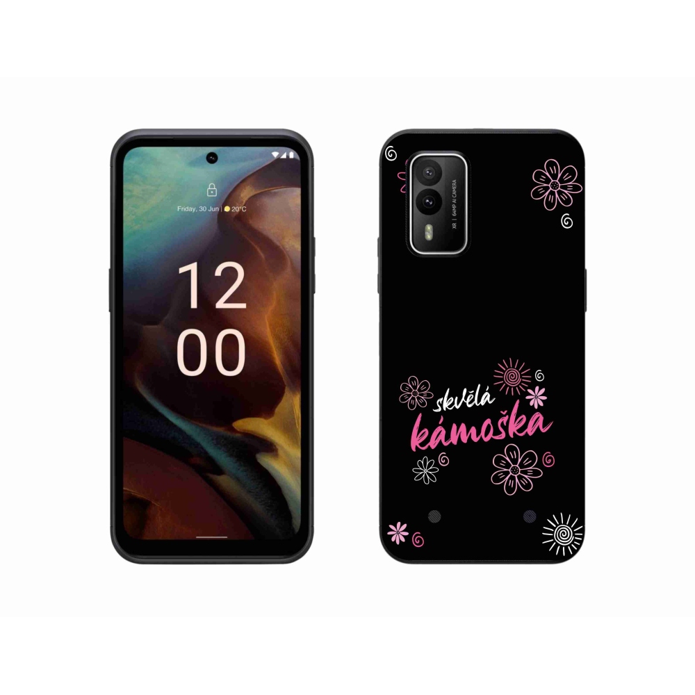 Gélový kryt mmCase na Nokia XR21 - skvelá kamoška čierne pozadie