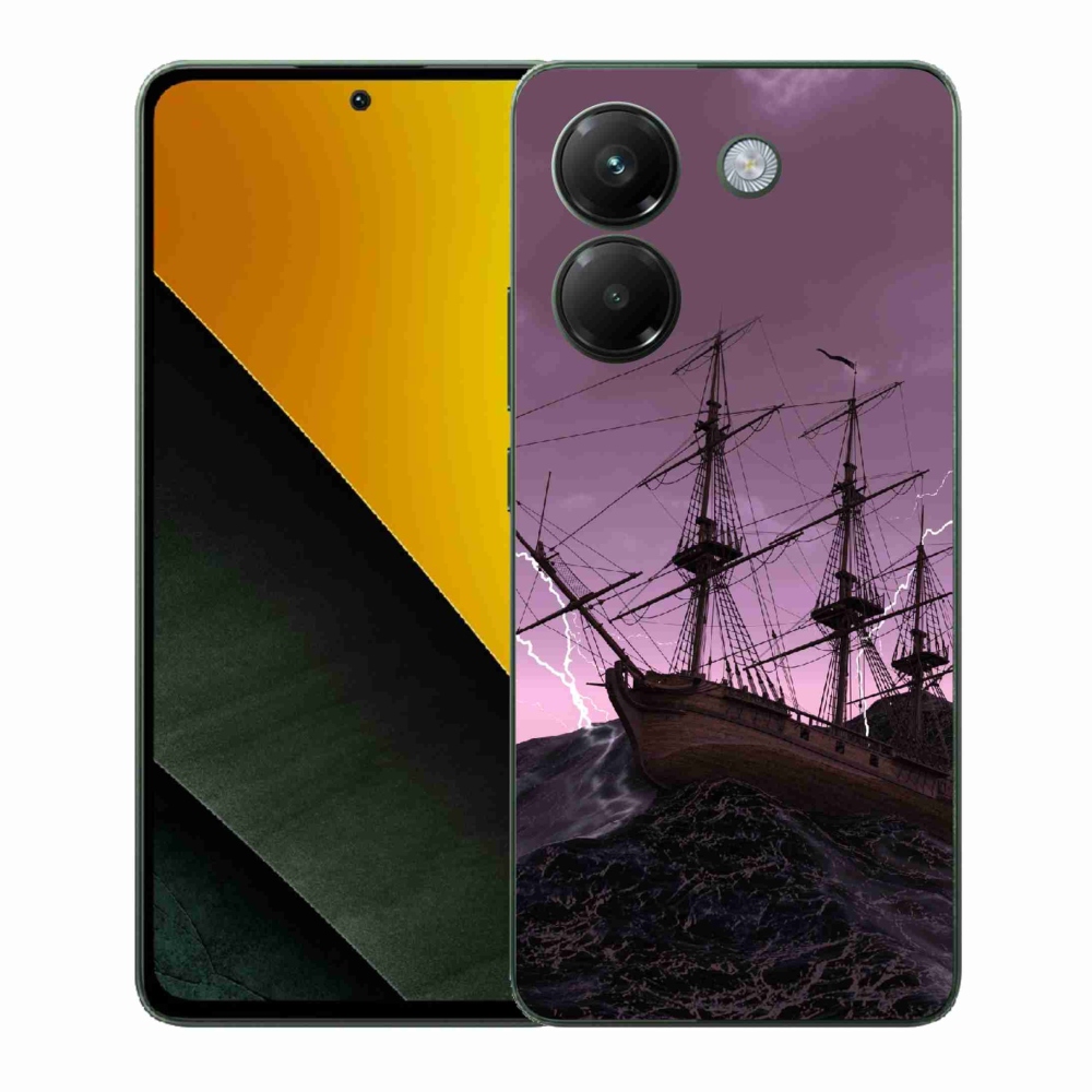 Gélový kryt mmCase na Xiaomi Poco M7 Pro 5G - loď v búrke
