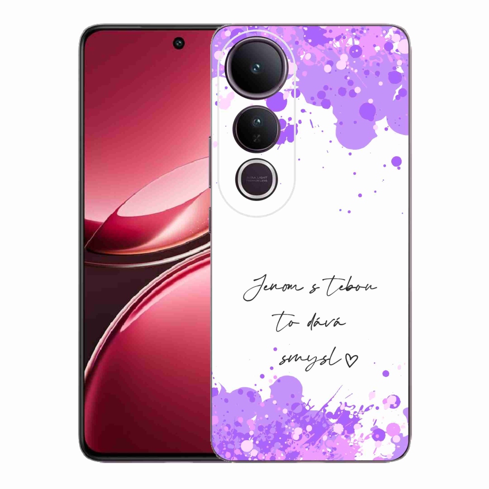 Gélový kryt mmCase na Vivo V50 Lite 4G/5G - zamilovaný text biele pozadie