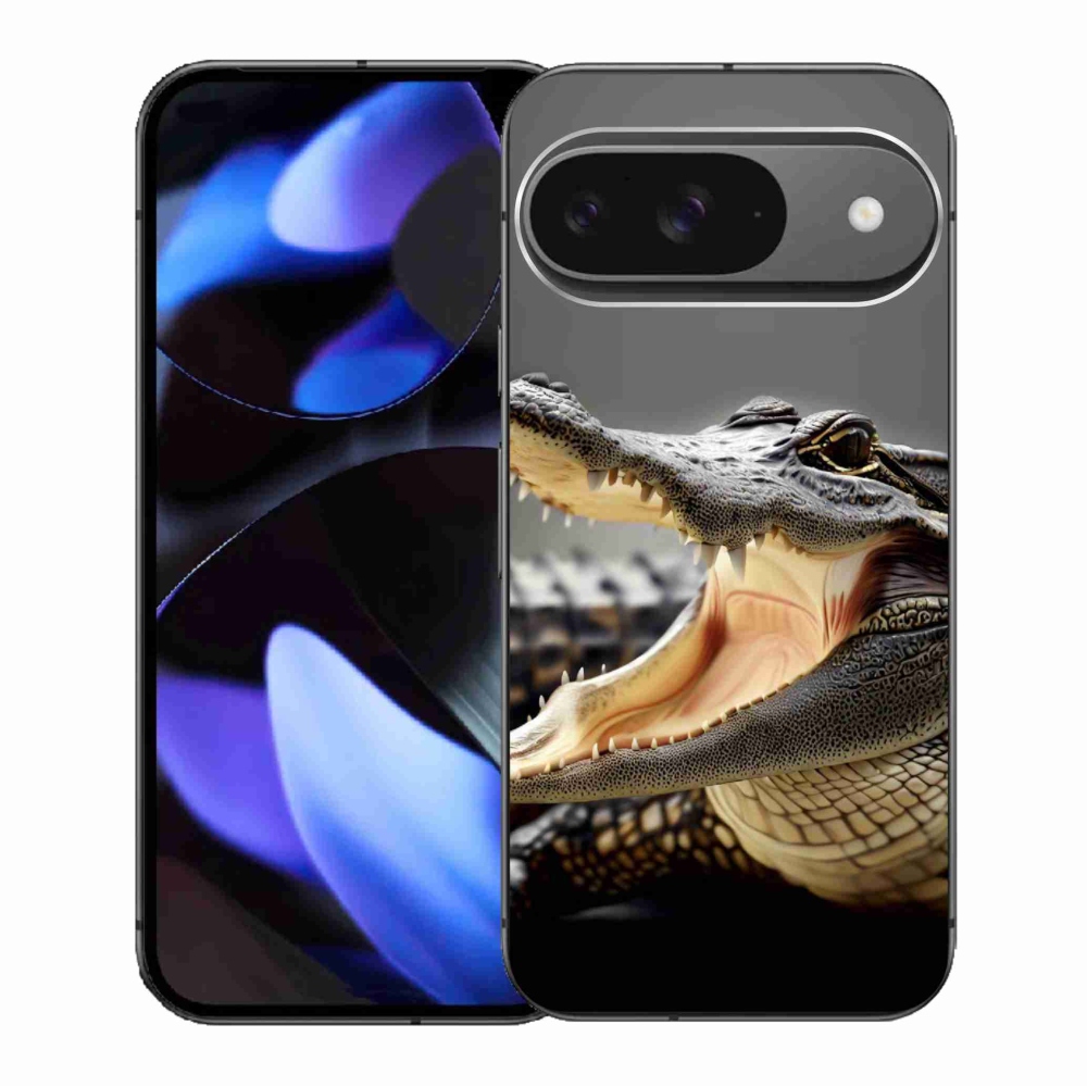 Gélový kryt mmCase na Google Pixel 9/9 Pro - krokodíl