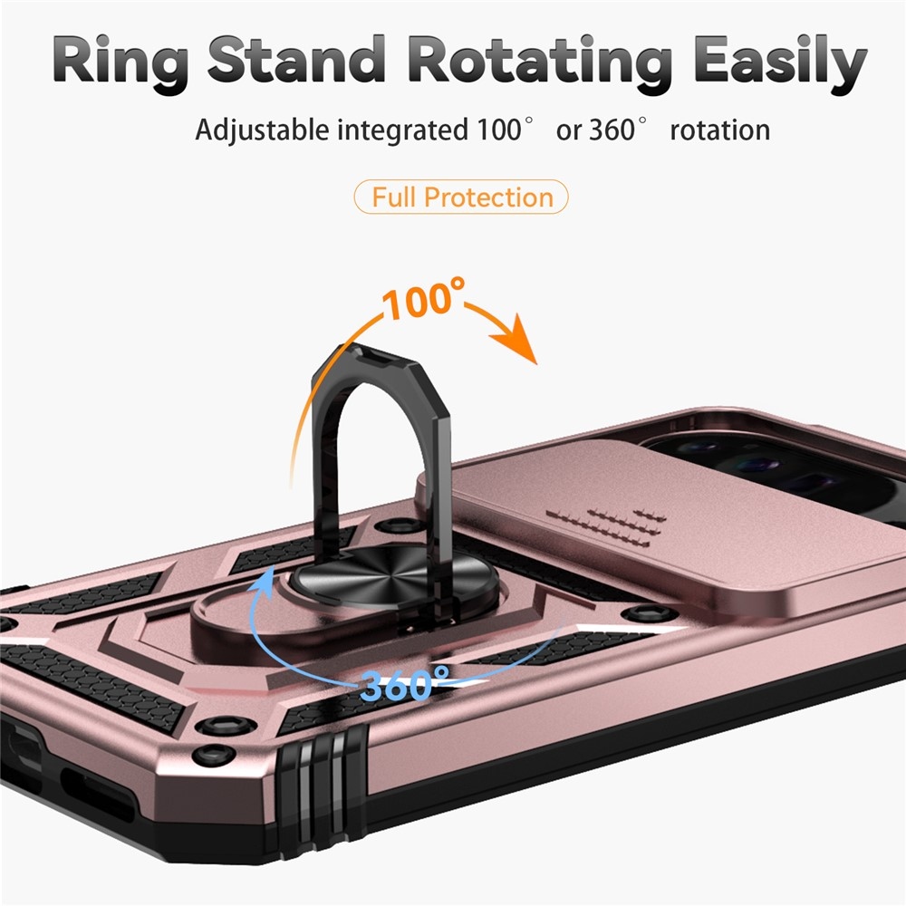 Ring odolný kryt na Google Pixel 10 Pro XL/Pixel 9 Pro XL - ružovozlatý