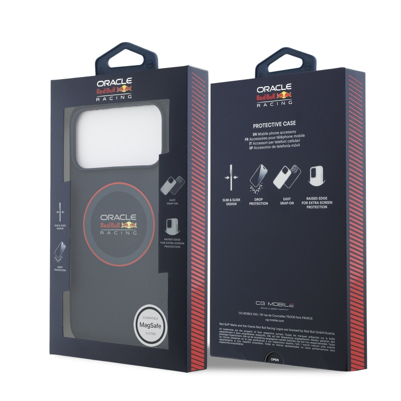 Red Bull Silikónový zadný kryt Red Ring MagSafe pre iPhone 17 Pro Max Navy