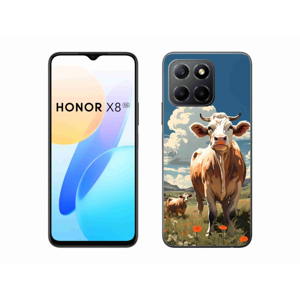 Gélový kryt mmCase na Honor X8 5G - kravy na lúke