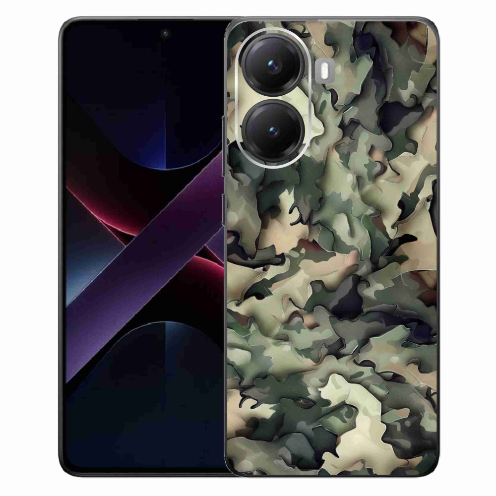 Gélový kryt mmCase na Xiaomi Poco X7 Pro 5G - maskáčový vzor 9